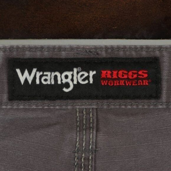 Wrangler Riggs Workwear Men's 44x32 Gray Ripstop Double Knee Carpenter Pants - Picture 8 of 10